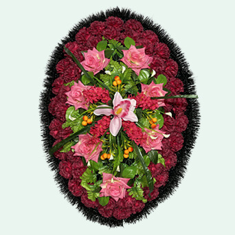 Венок из искусственных цветов